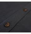 Thumbnail Close-up of the charcoal shirt placket with brown buttons.